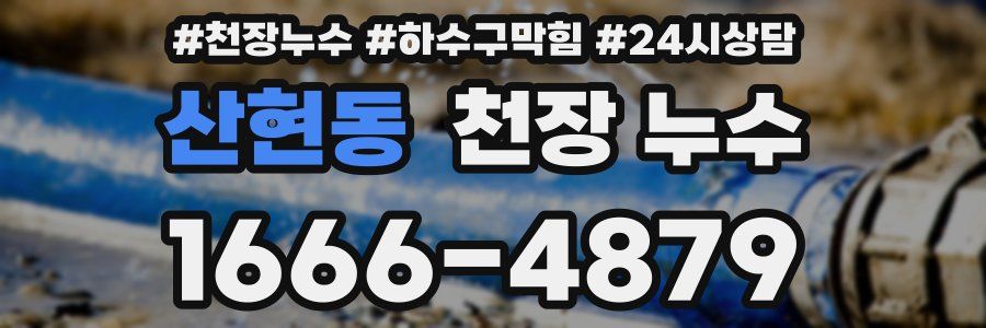 산현동 천장 누수