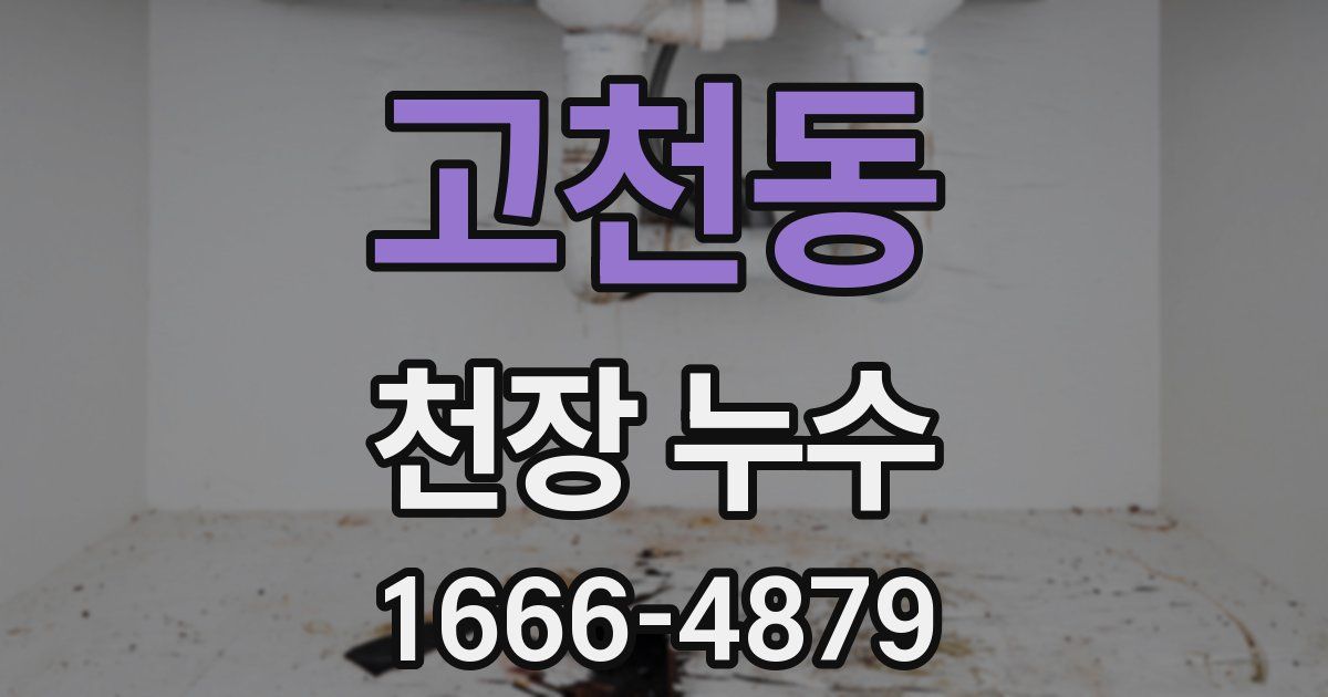 고천동 천장 누수