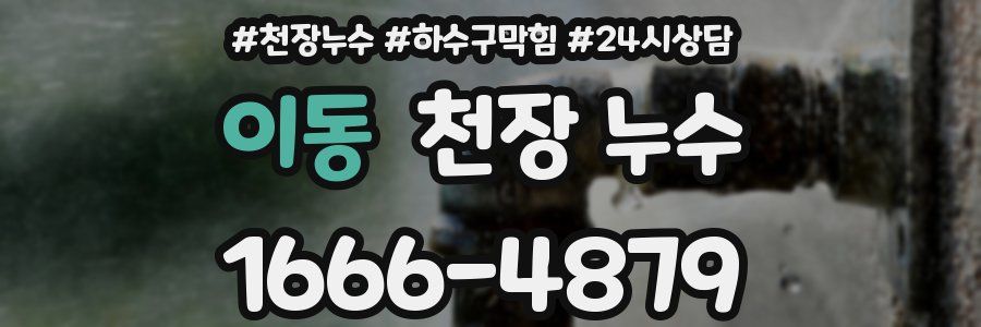 이동 천장 누수