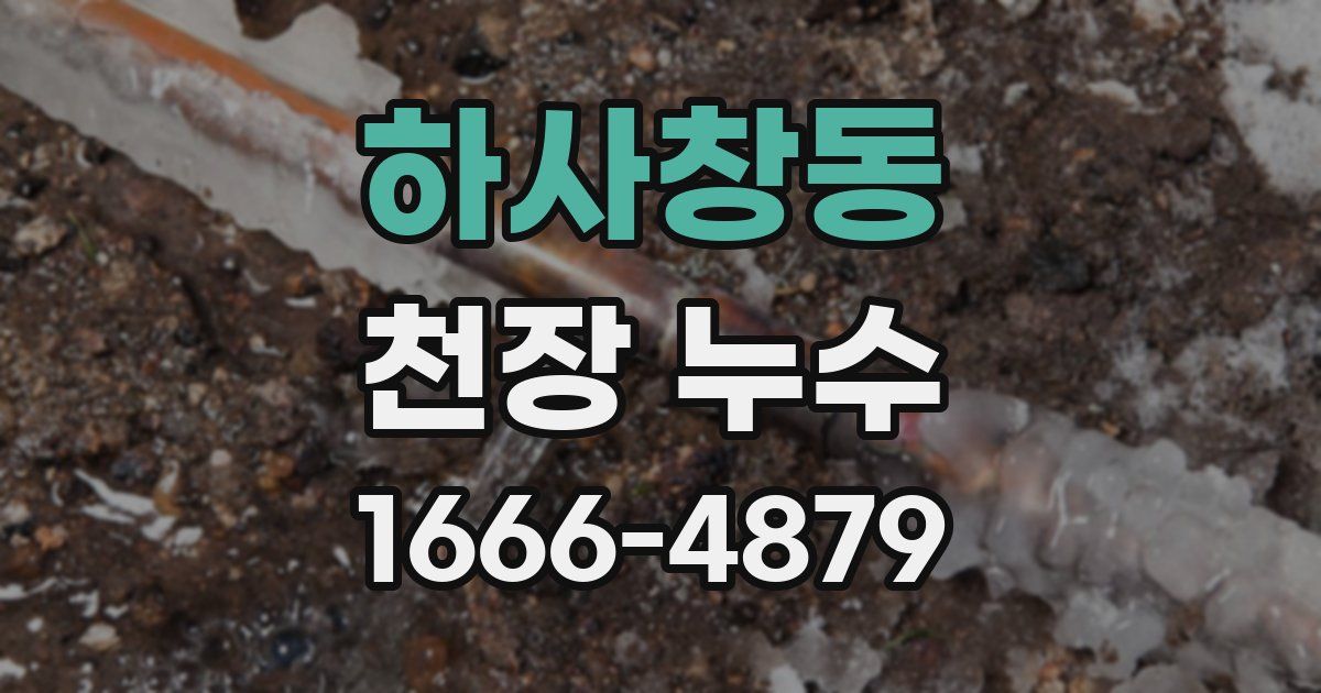 하사창동 천장 누수