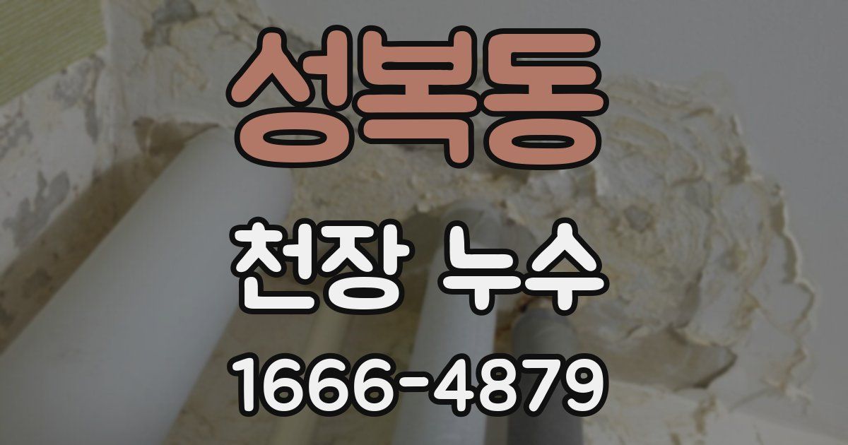 성복동 천장 누수