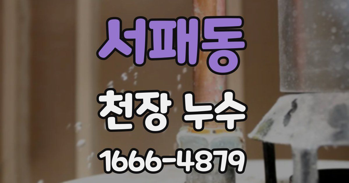 서패동 천장 누수