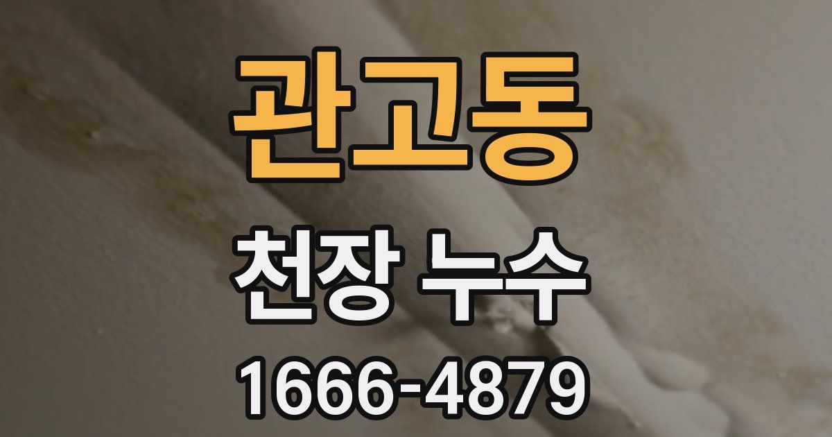 관고동 천장 누수