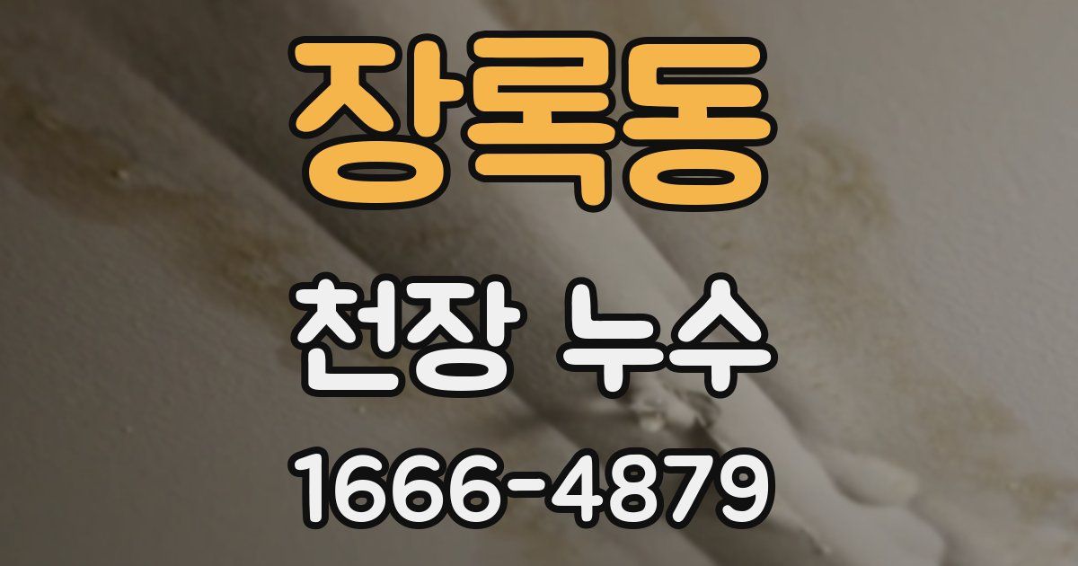장록동 천장 누수