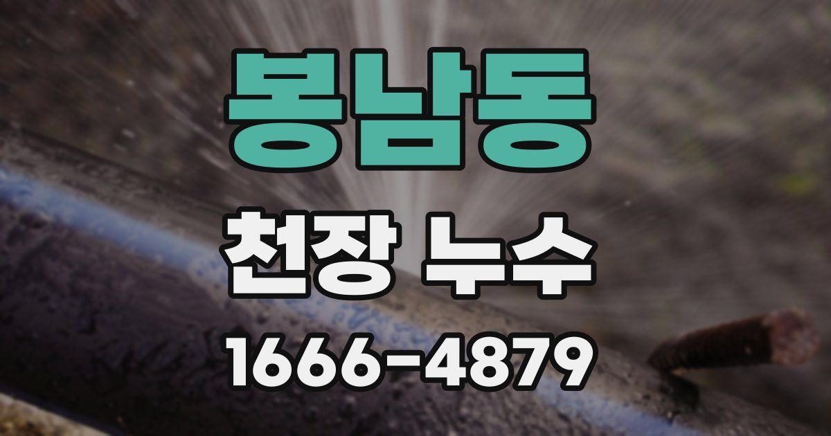 봉남동 천장 누수