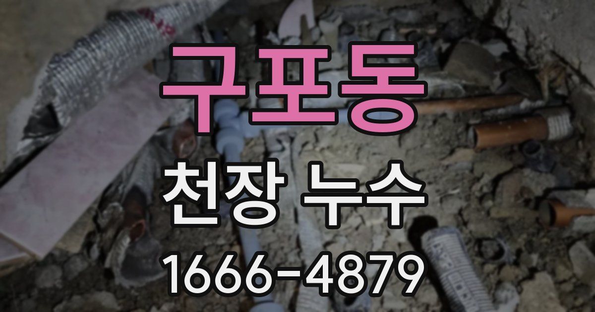 구포동 천장 누수