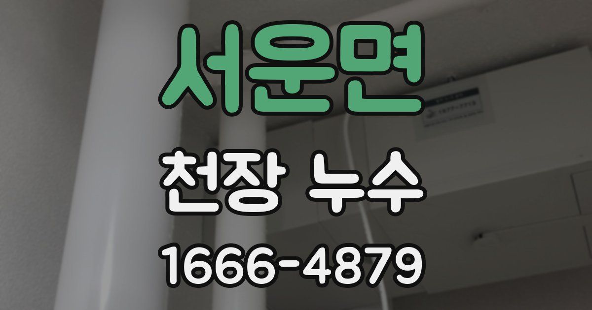 서운면 천장 누수