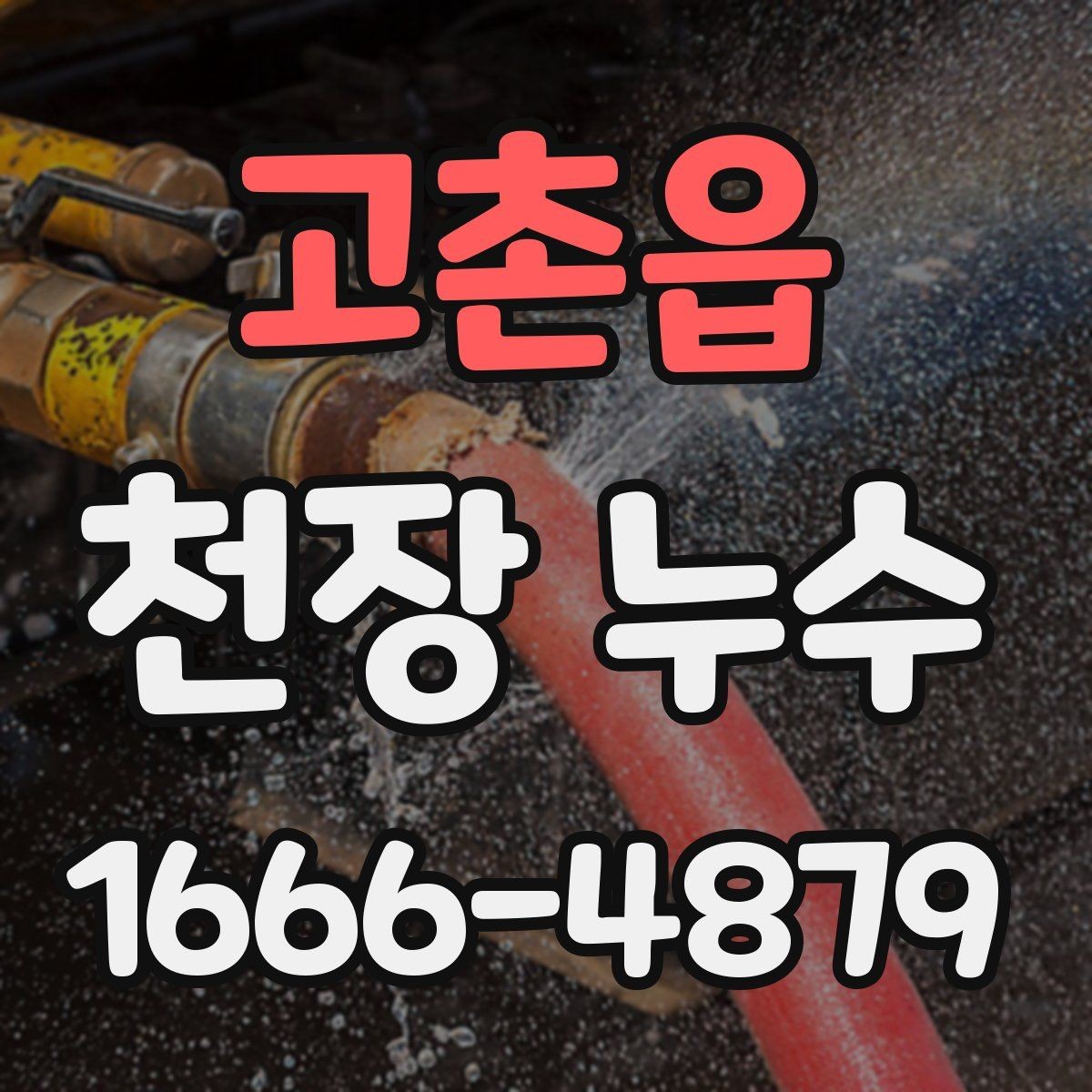 고촌읍 천장 누수 상부 배관에서 새는지 확인하는 포인트