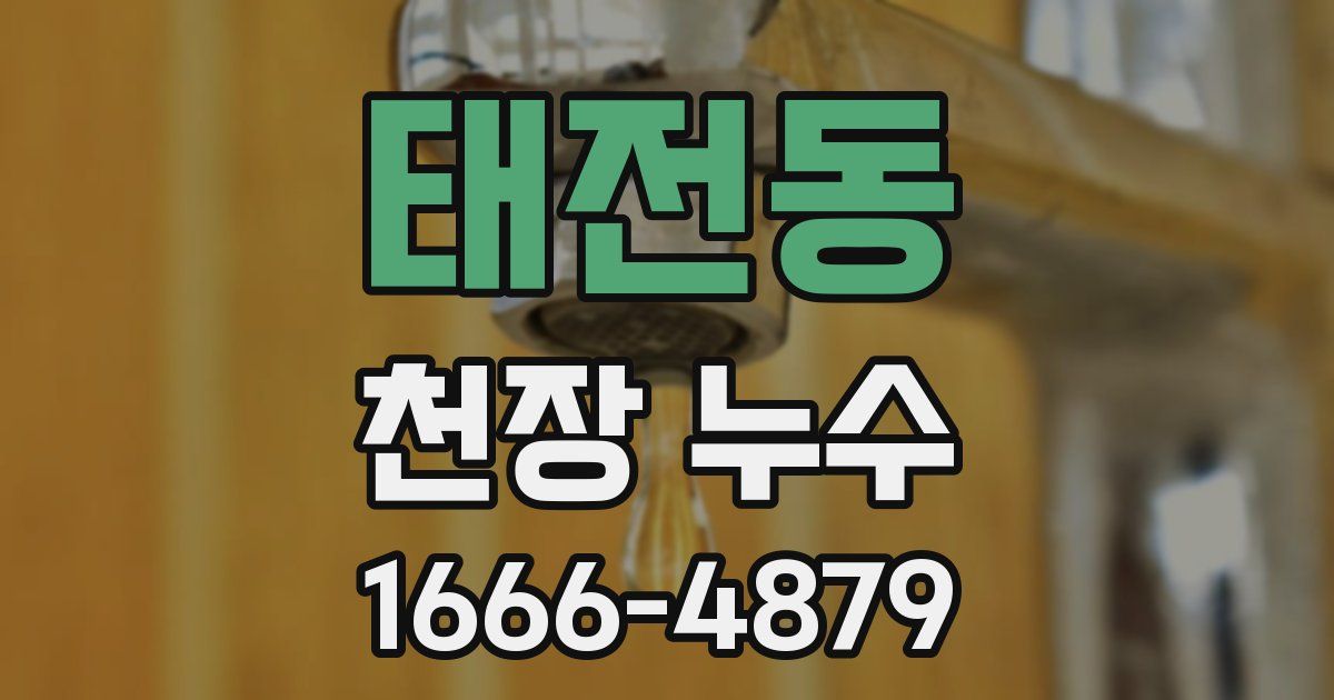 태전동 천장 누수