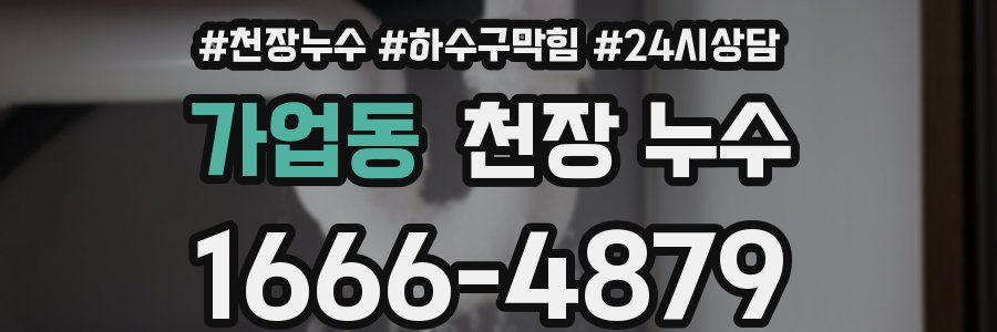 가업동 천장 누수