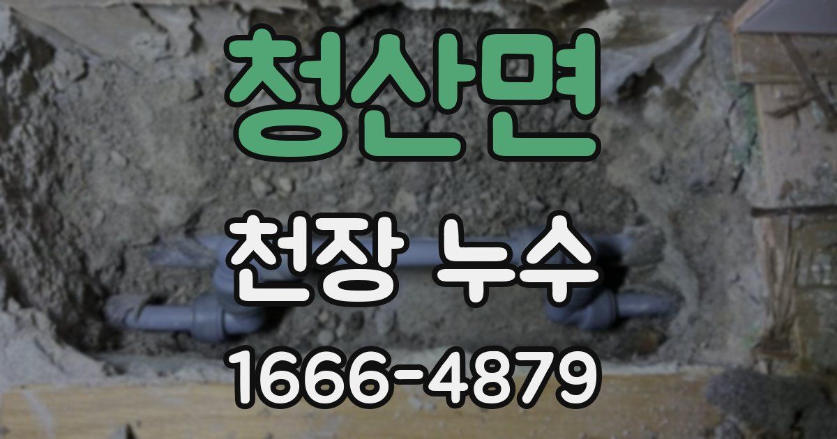 청산면 천장 누수