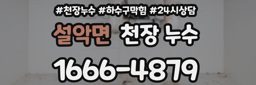 설악면 천장 누수