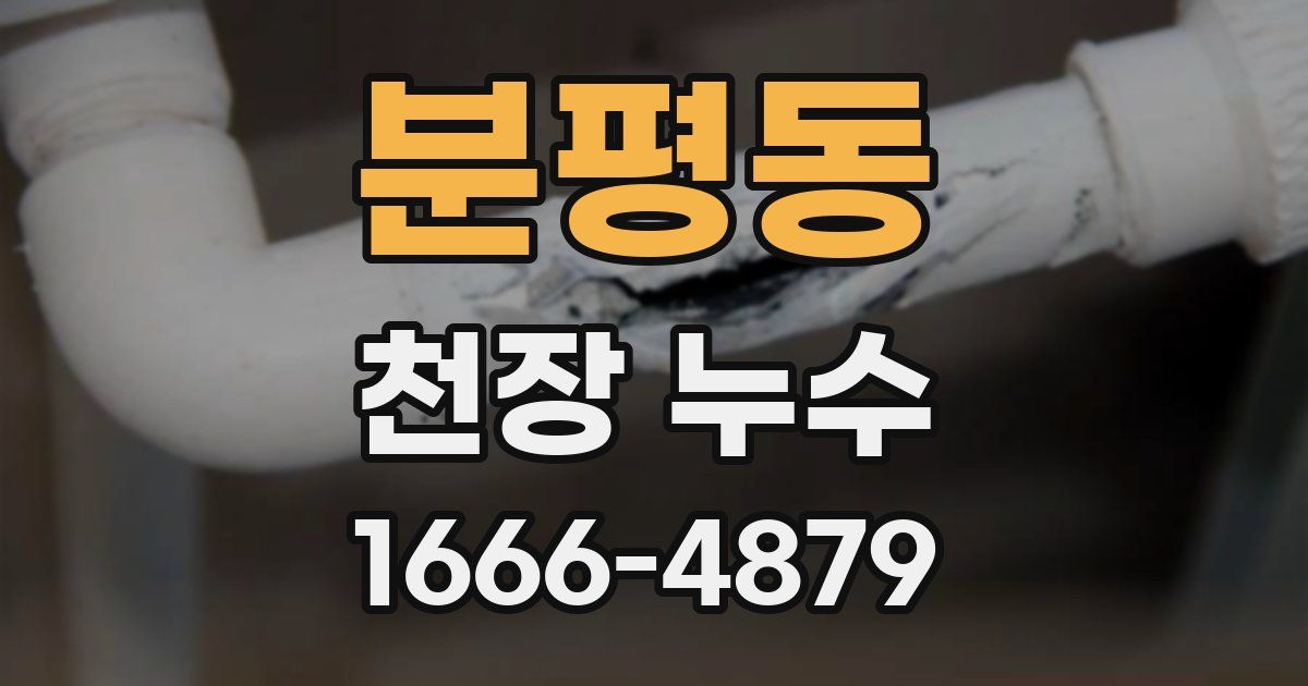 분평동 천장 누수