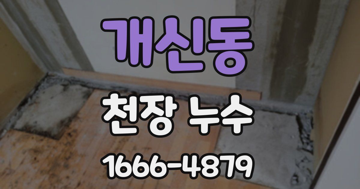 개신동 천장 누수