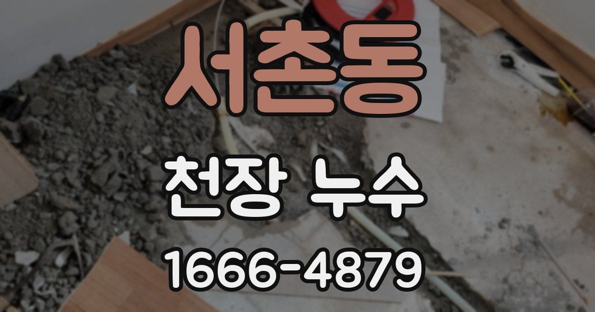 서촌동 천장 누수