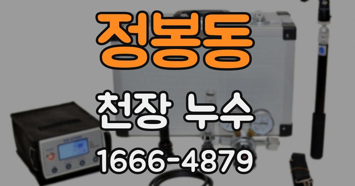 정봉동 천장 누수