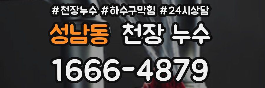 성남동 천장 누수