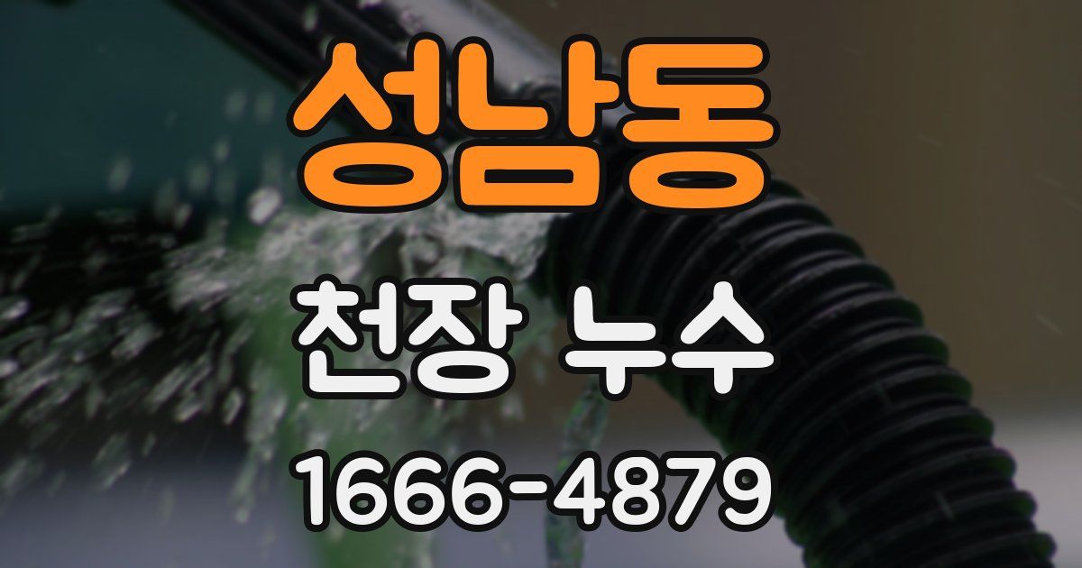 성남동 천장 누수