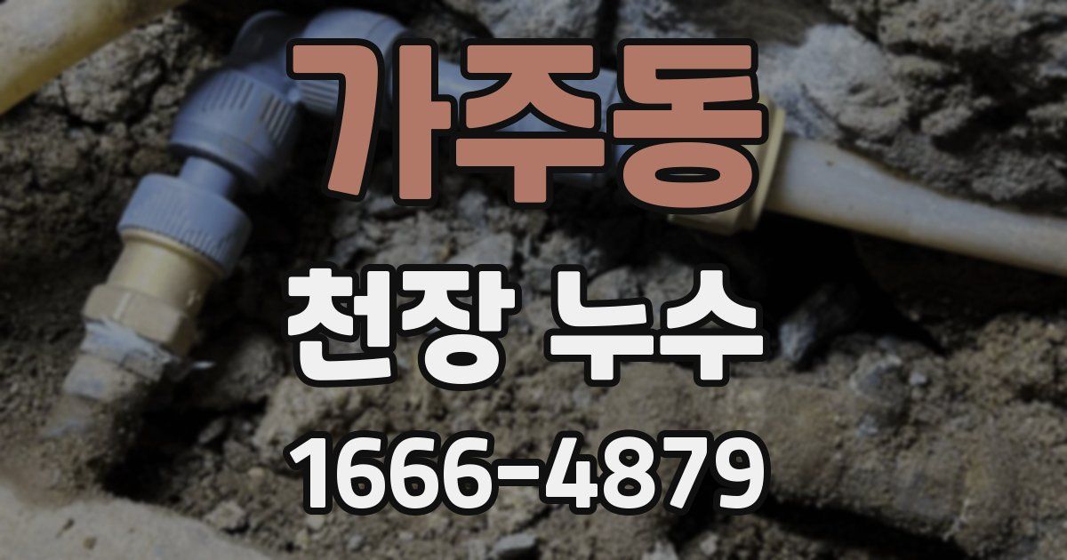 가주동 천장 누수