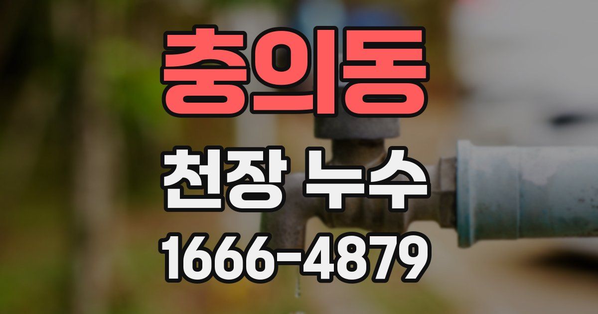 충의동 천장 누수