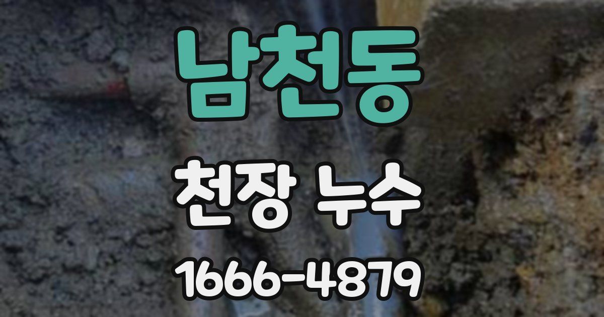 남천동 천장 누수