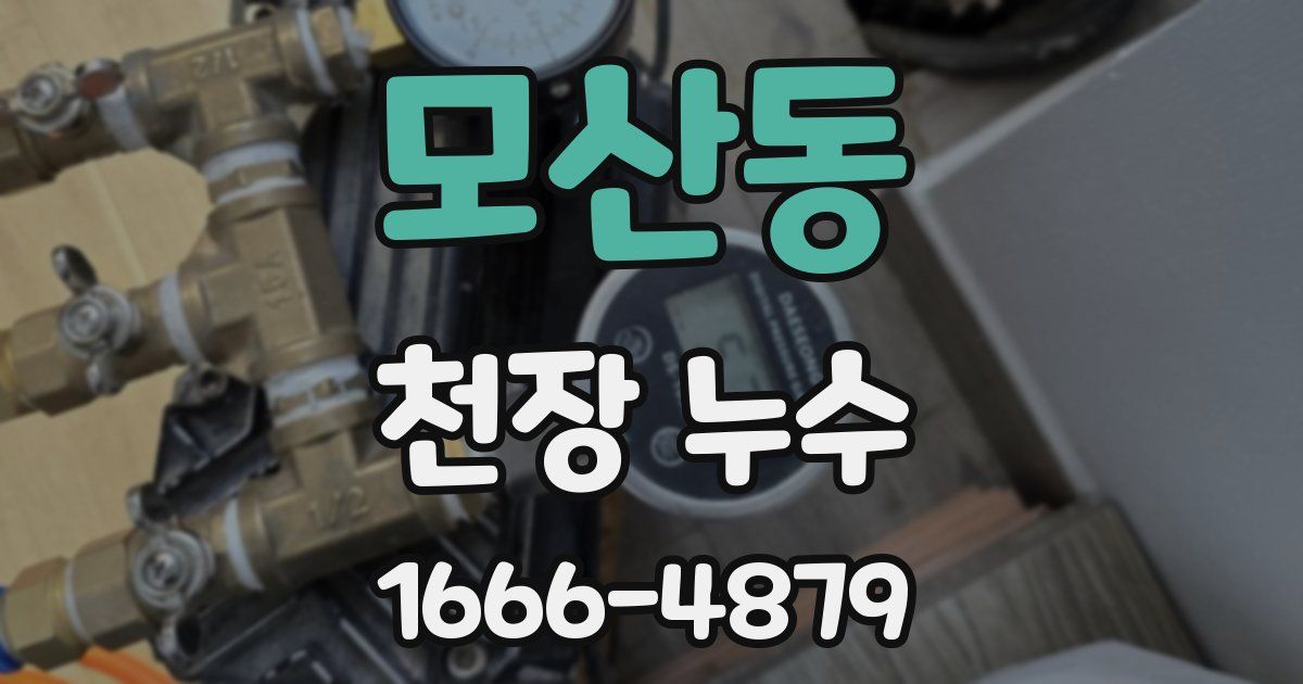 모산동 천장 누수