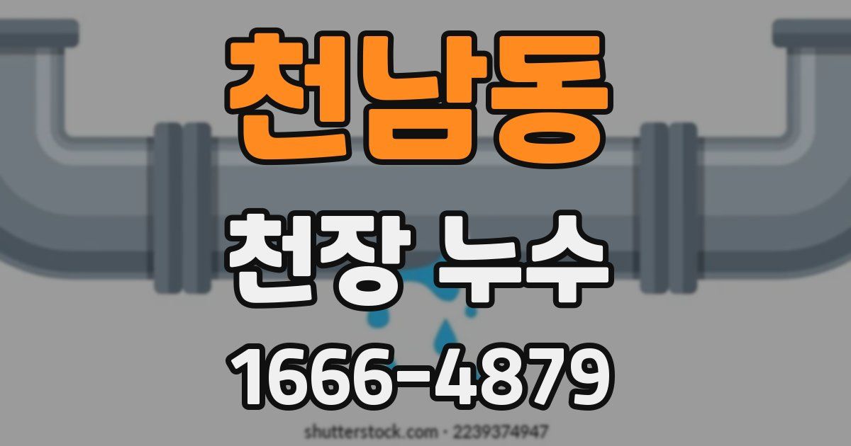 천남동 천장 누수