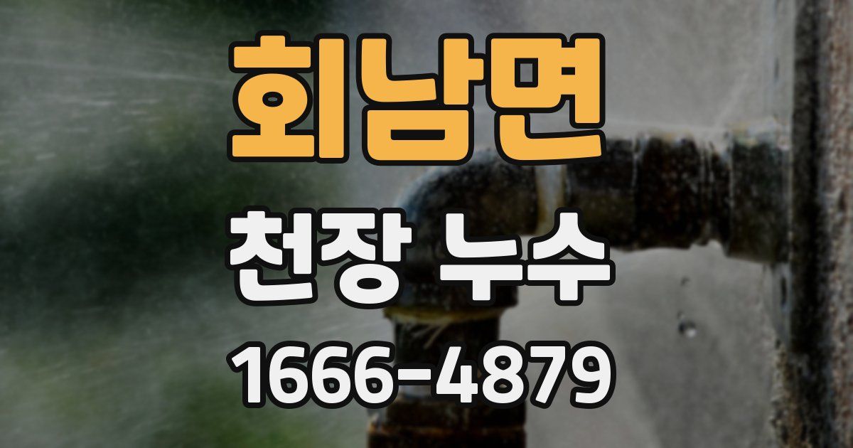 회남면 천장 누수