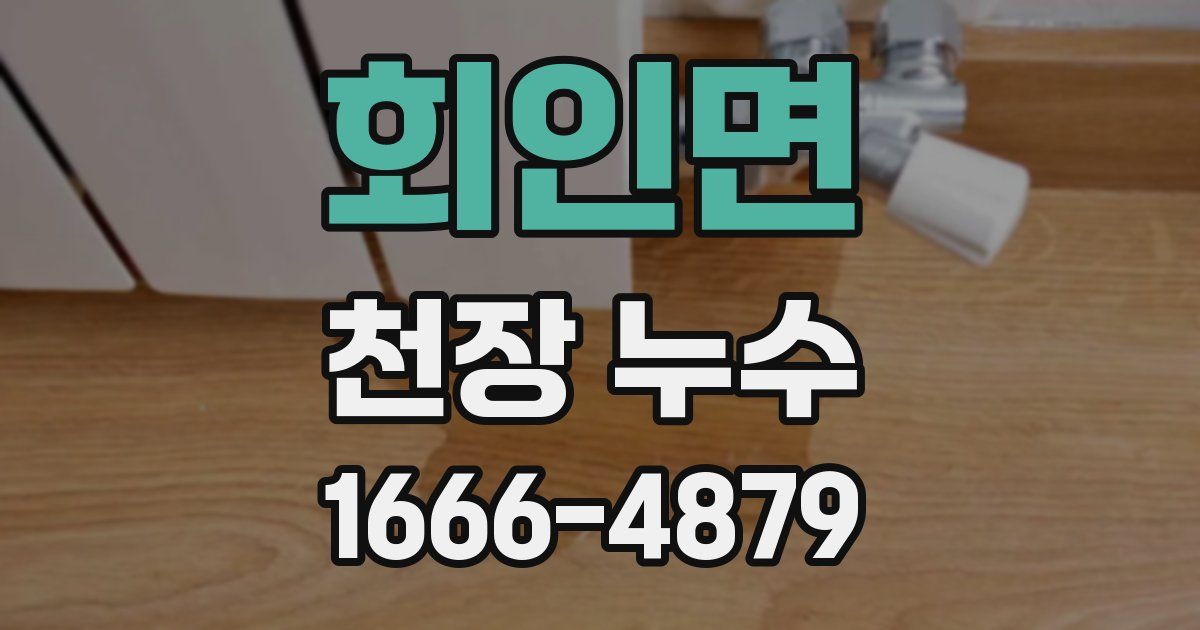 회인면 천장 누수