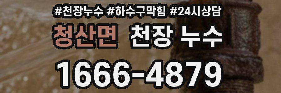 청산면 천장 누수