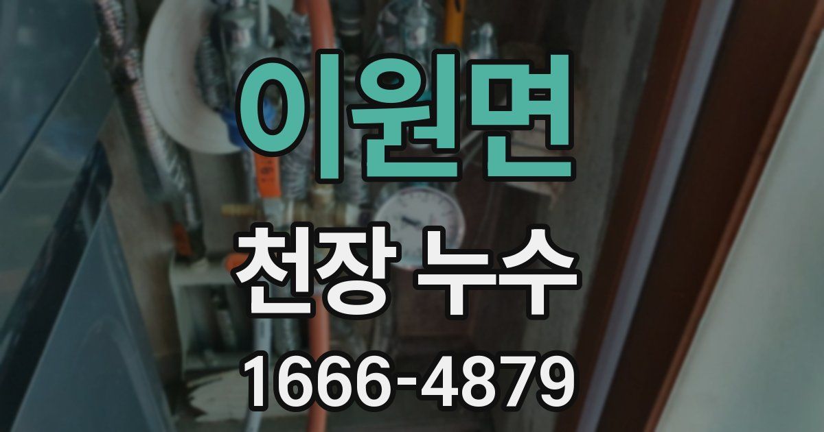 이원면 천장 누수