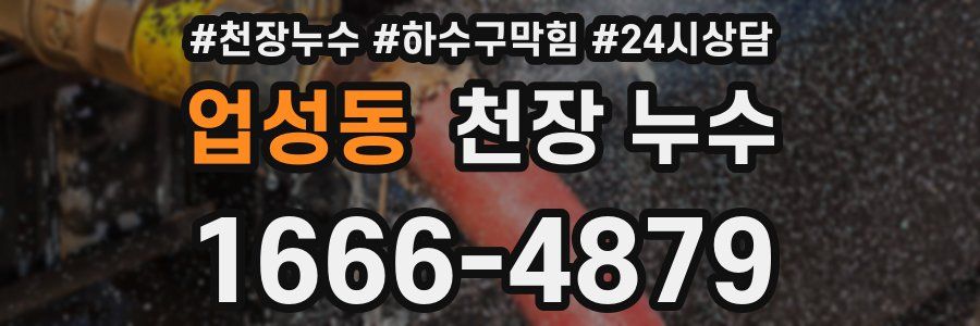 업성동 천장 누수