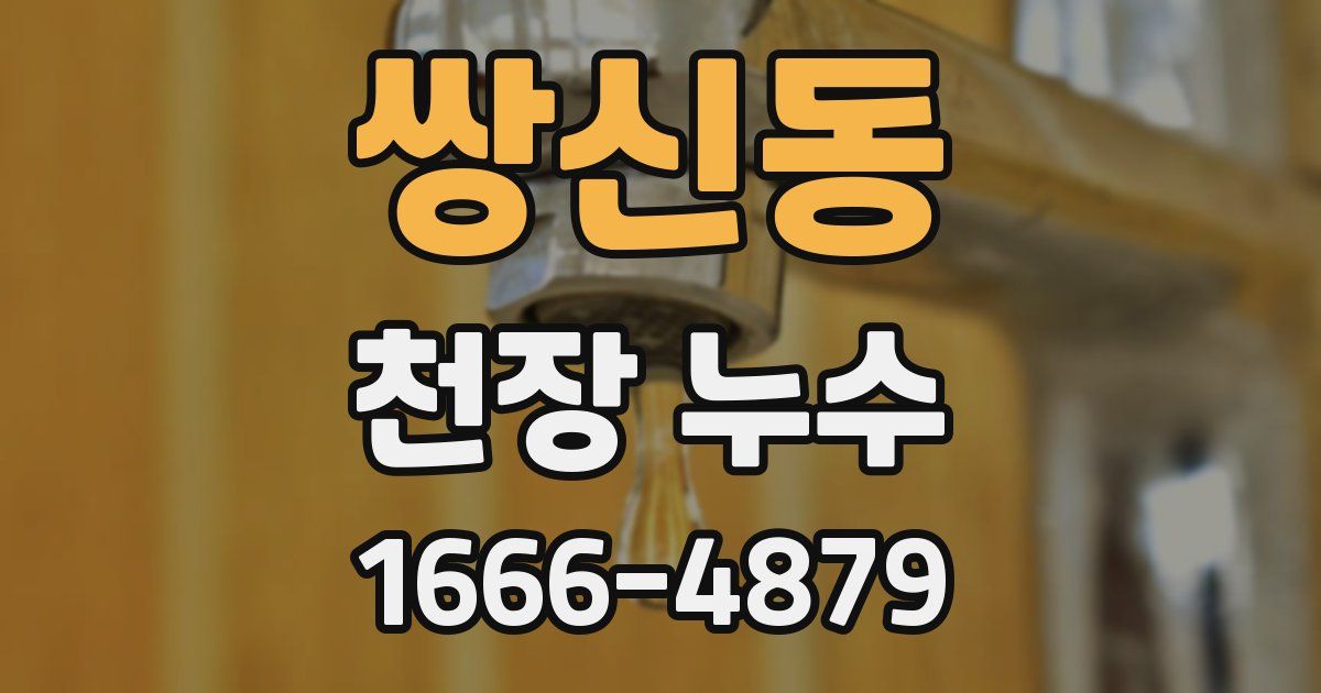 쌍신동 천장 누수