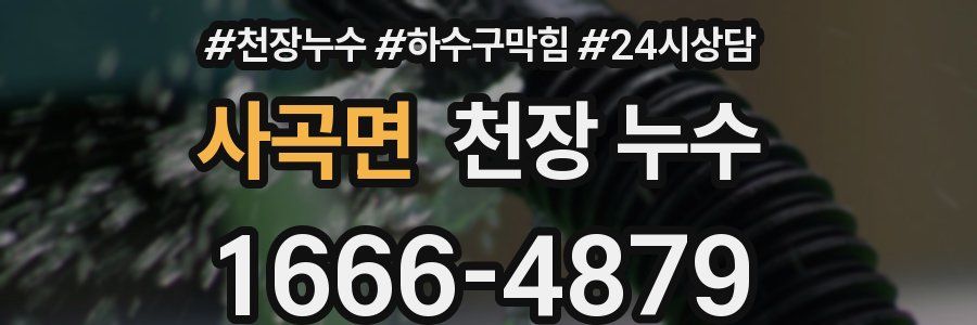 사곡면 천장 누수