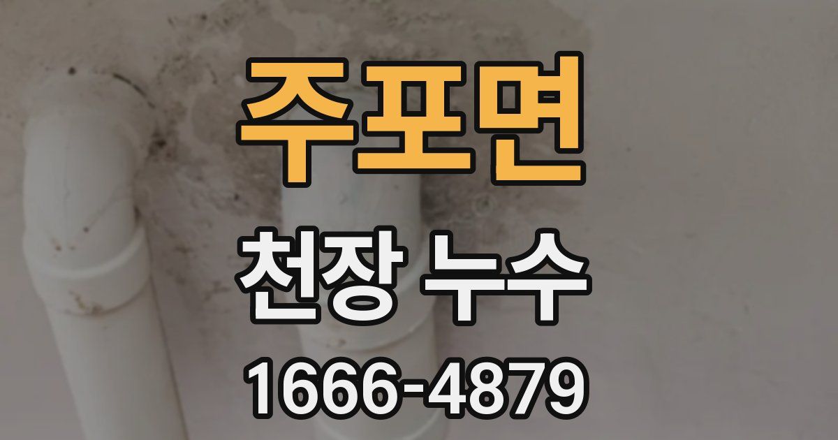 주포면 천장 누수