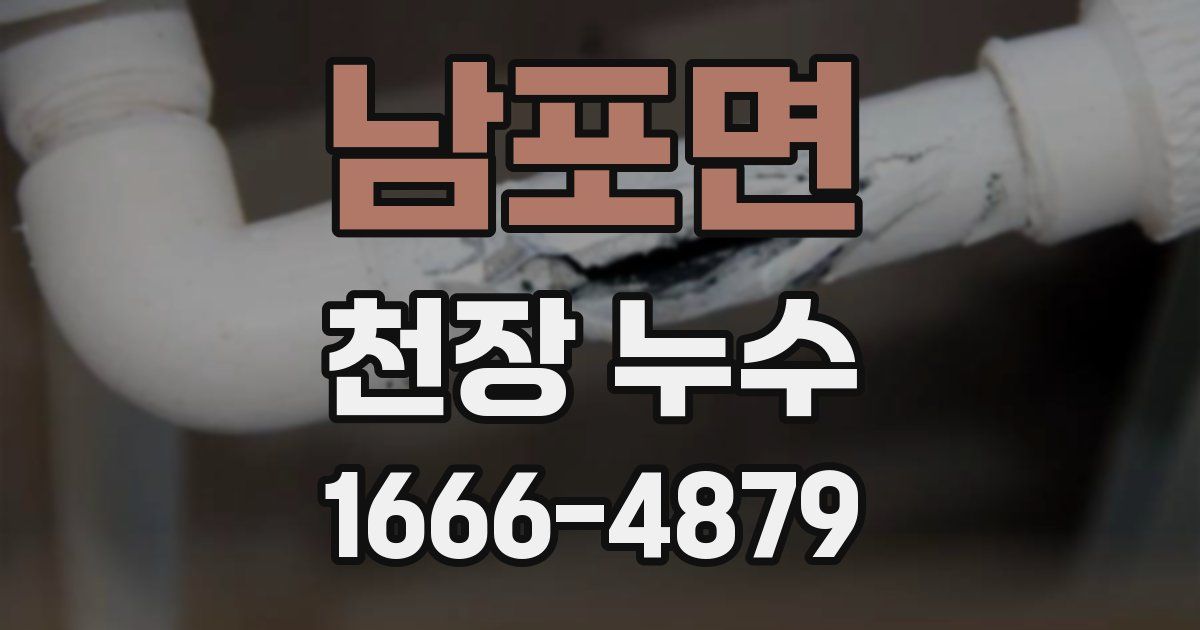 남포면 천장 누수