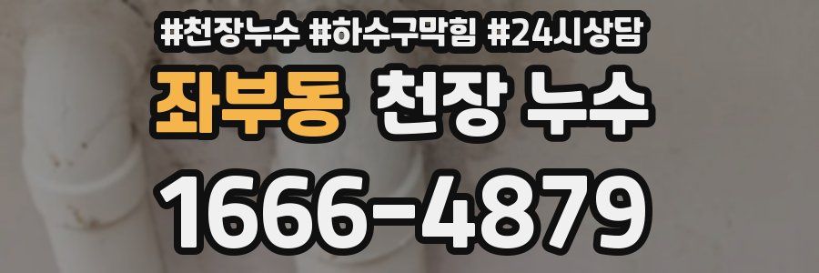 좌부동 천장 누수