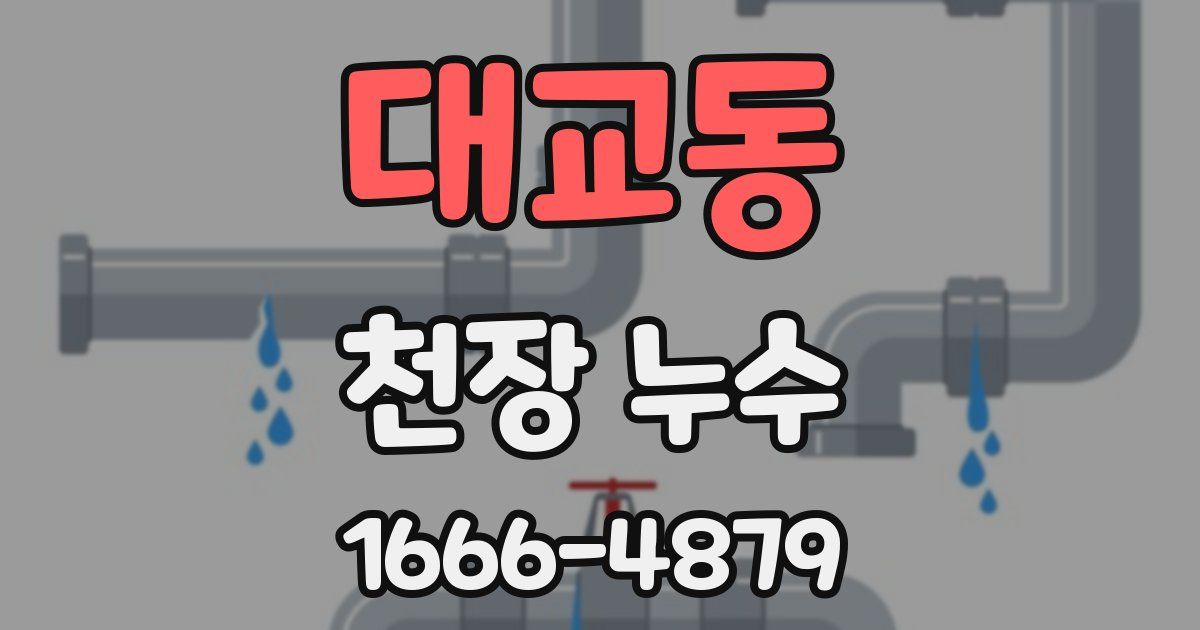 대교동 천장 누수