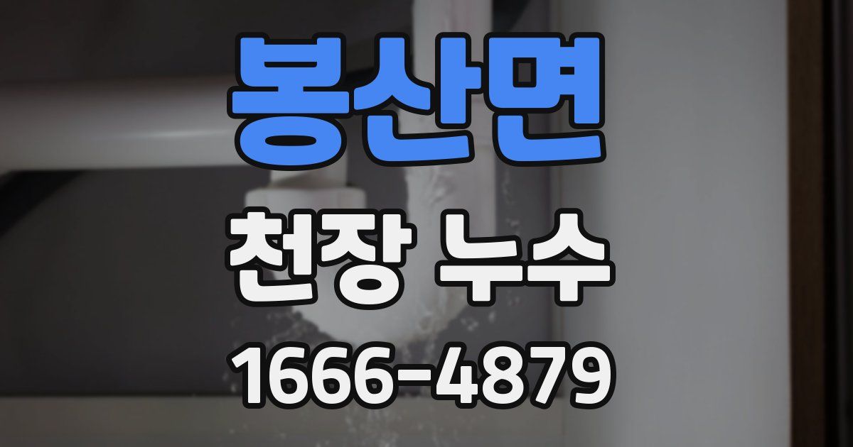 봉산면 천장 누수