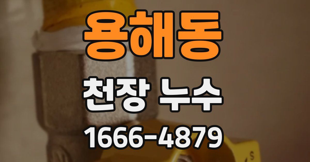 용해동 천장 누수