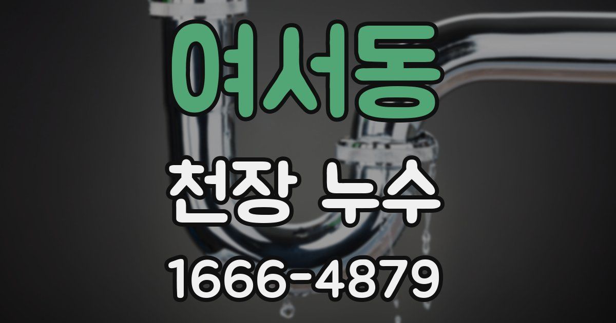 여서동 천장 누수