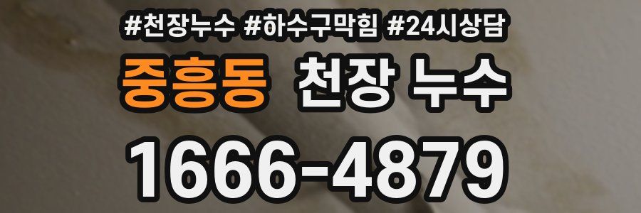 중흥동 천장 누수