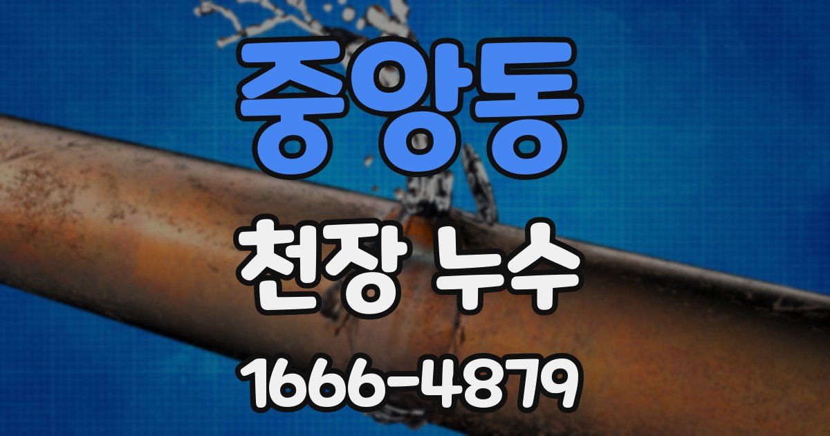 중앙동 천장 누수