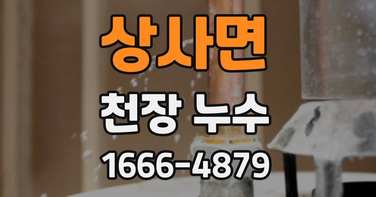 상사면 천장 누수