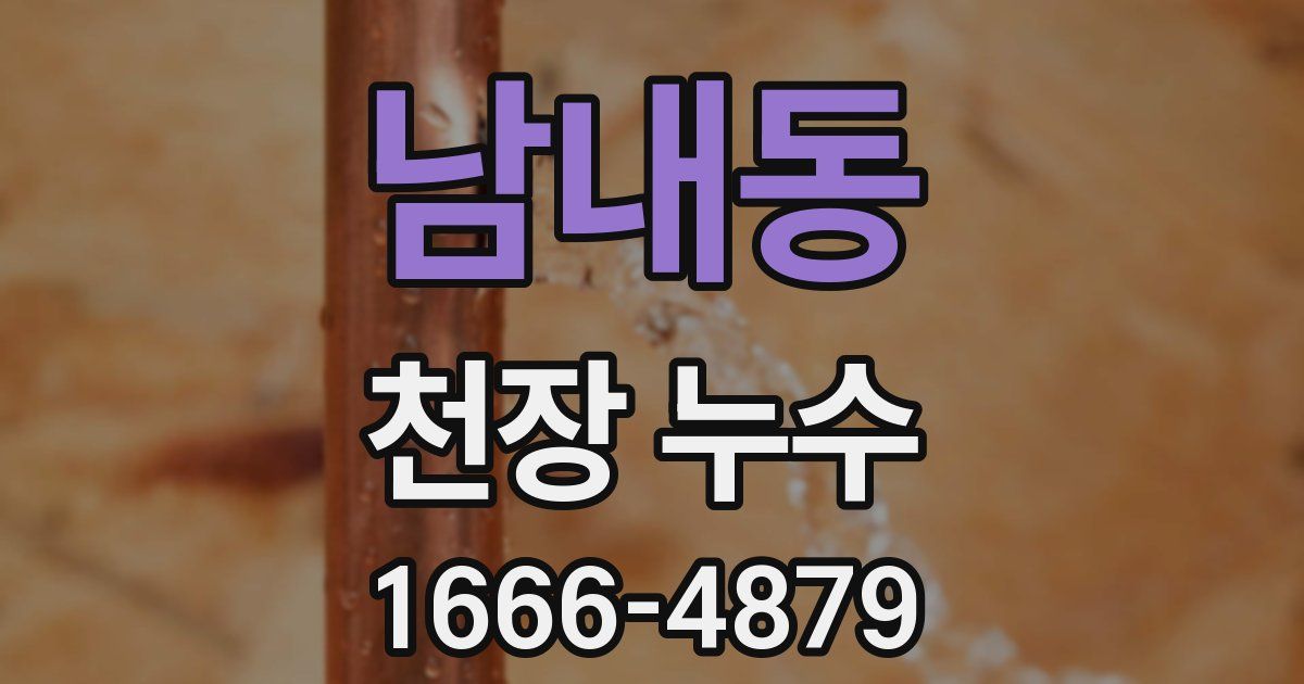 남내동 천장 누수