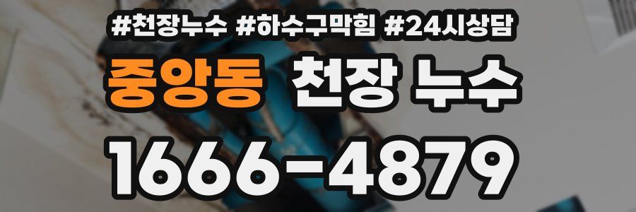 중앙동 천장 누수