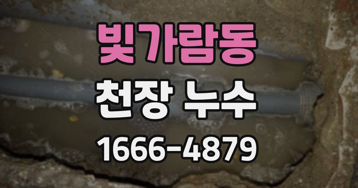 빛가람동 천장 누수