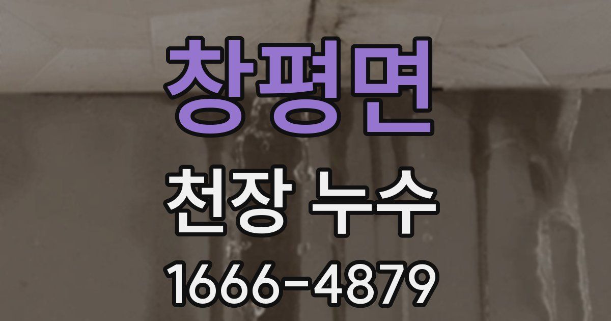 창평면 천장 누수