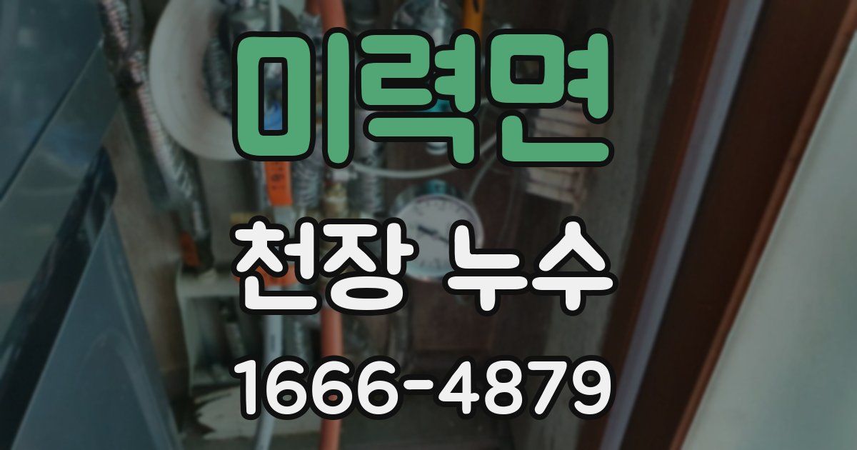 미력면 천장 누수