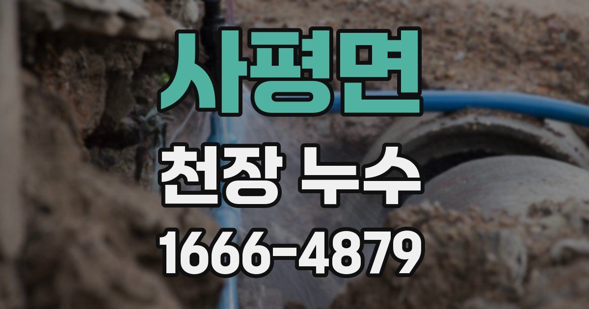 사평면 천장 누수